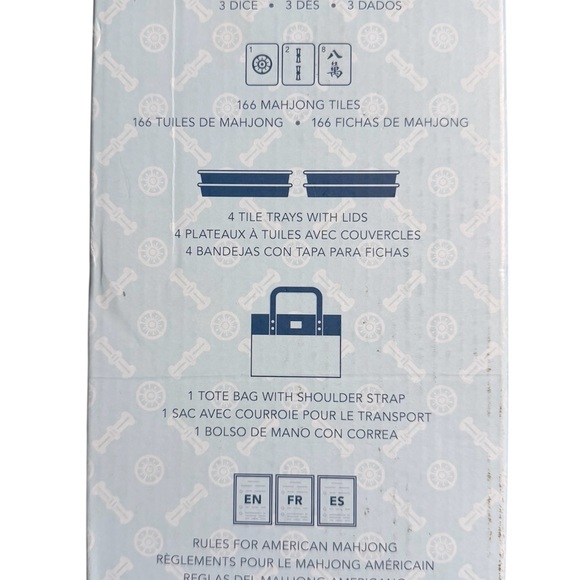 Mahjong Tile Gane Set Complete w/ Bag Racks Dice Open Box Clean Set - Picture 8 of 14